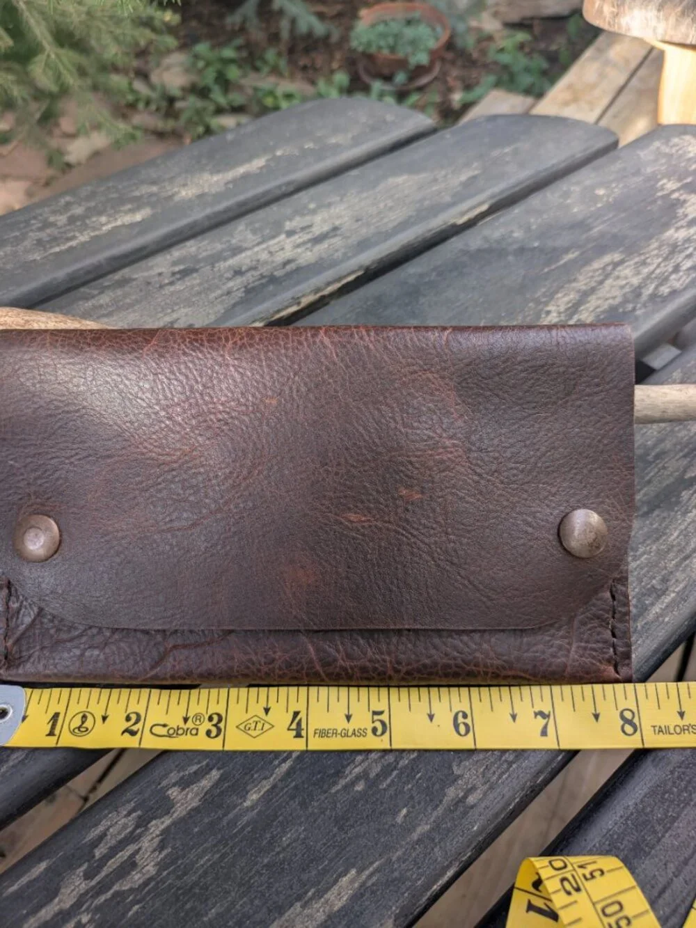 Handcrafted Artisan Brown Leather Long Wallet/Checkbook Cover by Paul's Leather
